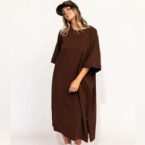 Frankie Dress in Mocha + Checkerboard